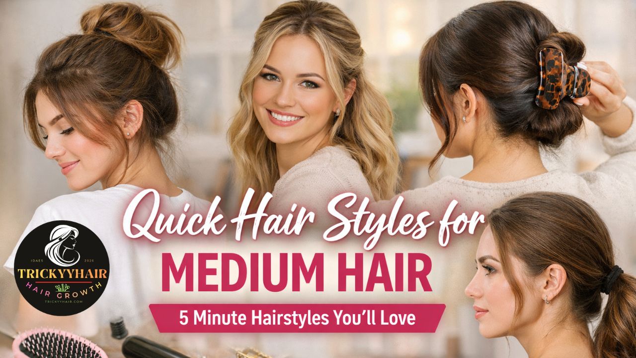 Quick Hair Styles for Medium Hair – 5 Minute Hairstyles You’ll Love