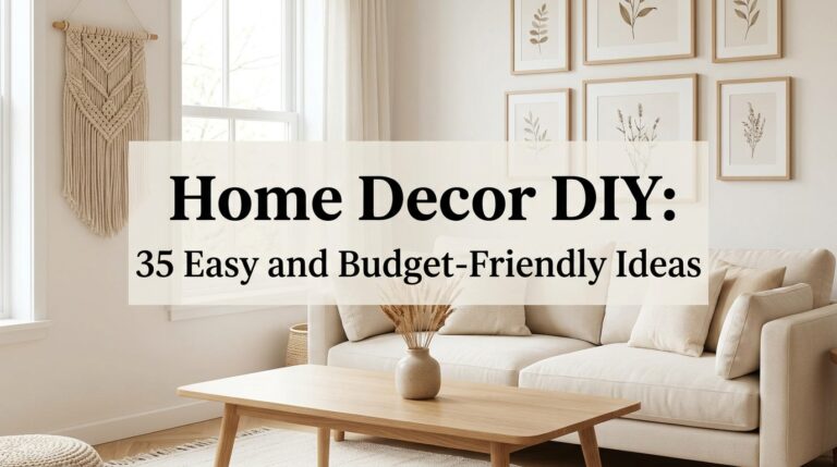 Home Decor DIY: 35 Easy and Budget-Friendly Ideas